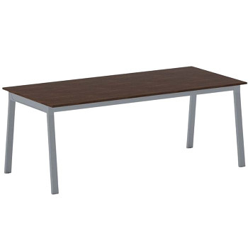 Jednací stůl 2000x 900x 750, ořech, podnož šedá, BASIC