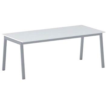 Jednací stůl 2000x 900x 750, bílá, podnož šedá, BASIC