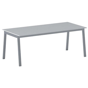 Jednací stůl 2000x 900x 750, šedá, podnož šedá, BASIC
