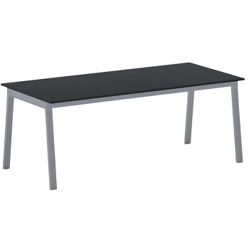 Jednací stůl 2000x 900x 750, antracit, podnož šedá, BASIC