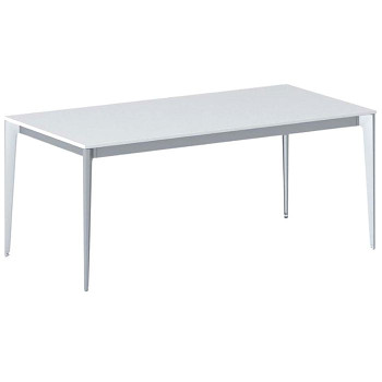 Jednací stůl 1800x 900x 750, bílá, podnož šedá, ACTION