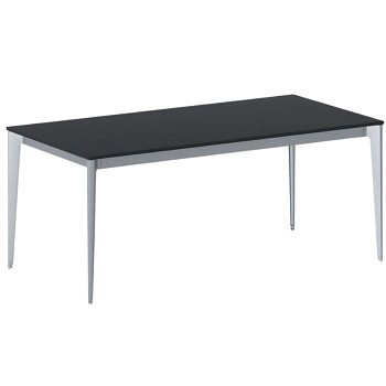 Jednací stůl 1800x 900x 750, antracit, podnož šedá, ACTION