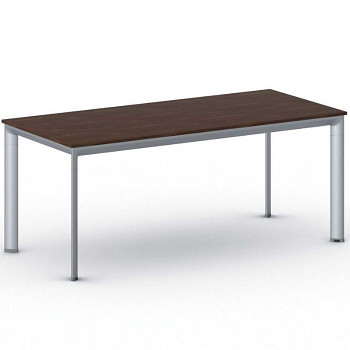 Jednací stůl 1800x 800x 740, ořech, podnož šedá, INVITATION