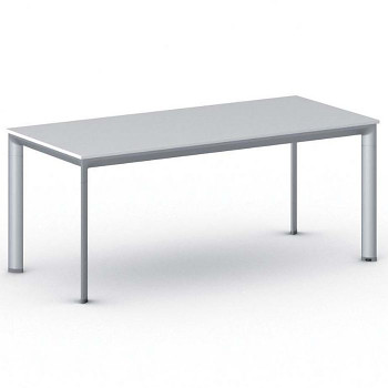 Jednací stůl 1800x 800x 740, bílá, podnož šedá, INVITATION
