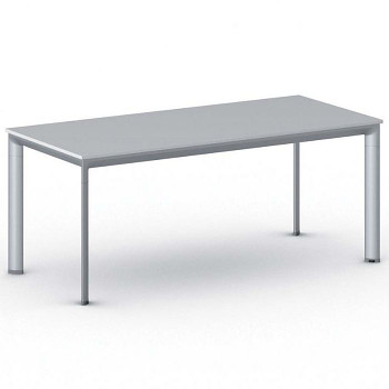Jednací stůl 1800x 800x 740, šedá, podnož šedá, INVITATION
