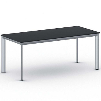 Jednací stůl 1800x 800x 740, antracit, podnož šedá, INVITATION