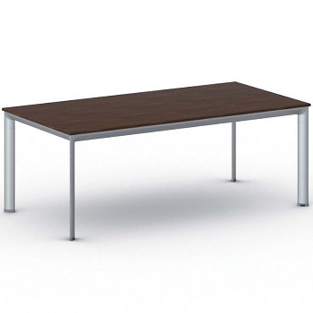 Jednací stůl 2000x1000x 740, ořech, podnož šedá, INVITATION