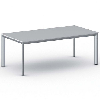 Jednací stůl 2000x1000x 740, šedá, podnož šedá, INVITATION