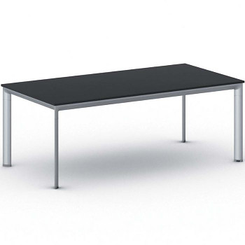 Jednací stůl 2000x1000x 740, antracit, podnož šedá, INVITATION