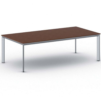 Jednací stůl 2400x1200x 740, třešeň, podnož šedá, INVITATION