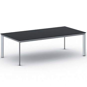 Jednací stůl 2400x1200x 740, antracit, podnož šedá, INVITATION