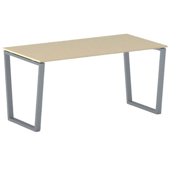 Jednací stůl 1600x 800x 750, bříza, podnož šedá, IMPRESS