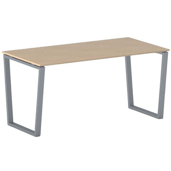Jednací stůl 1600x 800x 750, buk, podnož šedá, IMPRESS