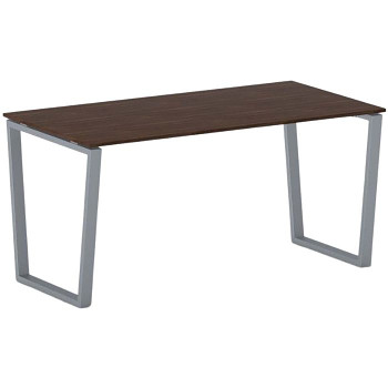 Jednací stůl 1600x 800x 750, ořech, podnož šedá, IMPRESS
