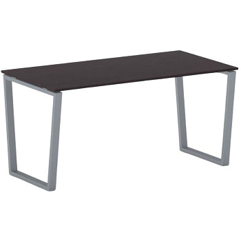 Jednací stůl 1600x 800x 750, wenge, podnož šedá, IMPRESS