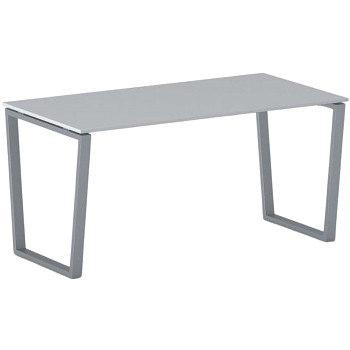 Jednací stůl 1600x 800x 750, šedá, podnož šedá, IMPRESS