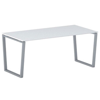 Jednací stůl 1800x 900x 750, bílá, podnož šedá, IMPRESS