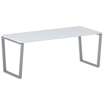 Jednací stůl 2000x 900x 750, bílá, podnož šedá, IMPRESS