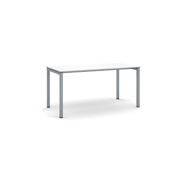 Jednací stůl 1600x 800x 750, bílá, podnož šedá, SQUARE