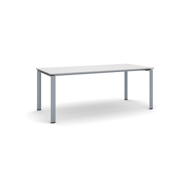 Jednací stůl 2000x 900x 750, šedá, podnož šedá, INFINITY