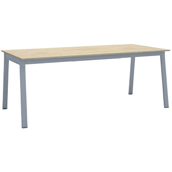 Jednací stůl 2000x 900x 750, dub přírodní, podnož šedá, BASIC