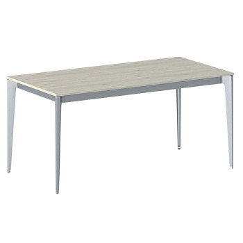 Jednací stůl 1600x 800x 750, dub přírodní, podnož šedá, ACTION