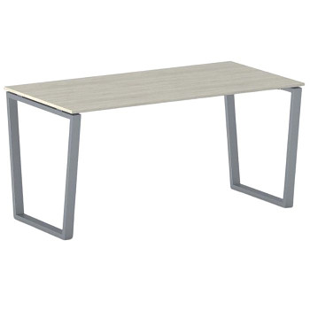 Jednací stůl 1600x 800x 750, dub přírodní, podnož šedá, IMPRESS