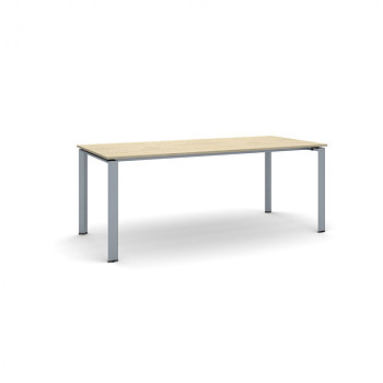 Jednací stůl 2000x 900x 750, dub přírodní, podnož šedá, INFINITY