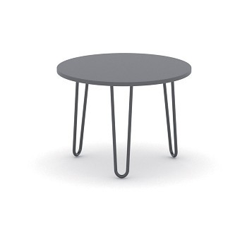 Konferenční stůl kruhový průměr  600x 430, grafitová, podnož černá, SPIDER