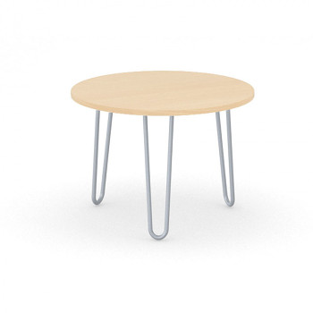 Konferenční stůl kruhový průměr  600x 430, buk, podnož šedá, SPIDER