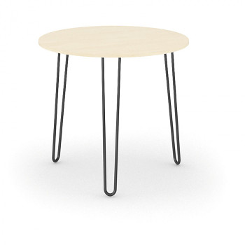 Konferenční stůl kruhový průměr  800x 730, bříza, podnož černá, SPIDER