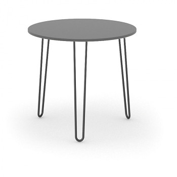 Konferenční stůl kruhový průměr  800x 730, grafitová, podnož černá, SPIDER