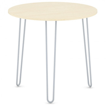 Konferenční stůl kruhový průměr  800x 730, bříza, podnož šedá, SPIDER