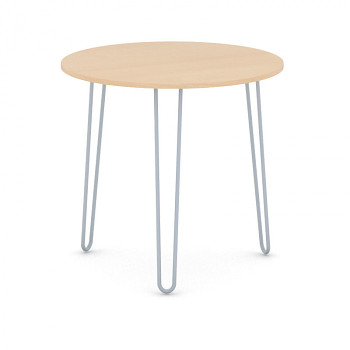 Konferenční stůl kruhový průměr  800x 730, buk, podnož šedá, SPIDER
