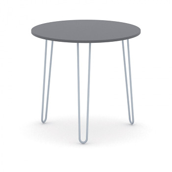 Konferenční stůl kruhový průměr  800x 730, grafitová, podnož šedá, SPIDER