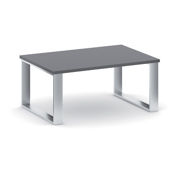 Konferenční stůl 1000x 680x 445, grafitová, podnož nerez, STIFF