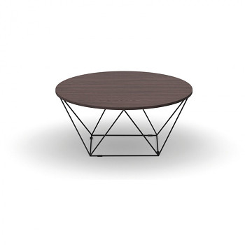 Konferenční stůl kruhový průměr 1050x 400, wenge, podnož černá, WIRE