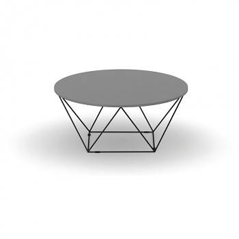 Konferenční stůl kruhový průměr 1050x 400, grafitová, podnož černá, WIRE