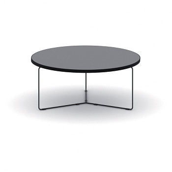 Konferenční stůl kruhový průměr  900x 275, grafitová, podnož černá, TENDER