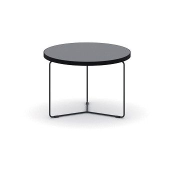 Konferenční stůl kruhový průměr  500x 480, grafitová, podnož černá, TENDER
