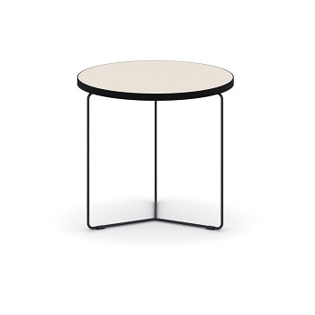 Konferenční stůl kruhový průměr  500x 480, zemitá, podnož černá, TENDER