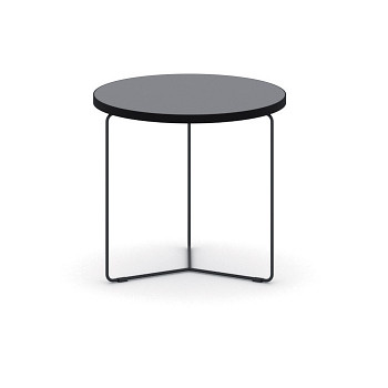 Konferenční stůl kruhový průměr  500x 380, grafitová, podnož černá, TENDER