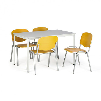 Stůl 1200x800 + 4x dřevěná židle buk