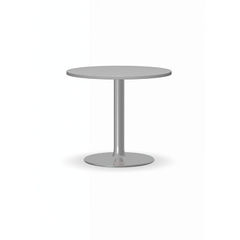 Konferenční stůl kruhový průměr  600x 500, šedá, podnož chrom, ZEUS