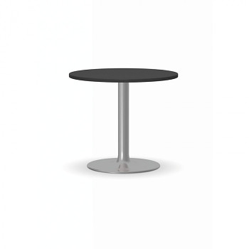 Konferenční stůl kruhový průměr  600x 500, antracit, podnož chrom, ZEUS