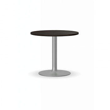 Konferenční stůl kruhový průměr  600x 500, wenge, podnož šedá, ZEUS