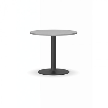 Konferenční stůl kruhový průměr  600x 500, šedá, podnož černá, ZEUS