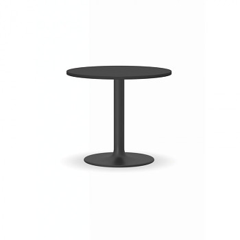 Konferenční stůl kruhový průměr  600x 500, antracit, podnož černá, ZEUS