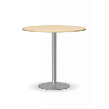 Konferenční stůl kruhový průměr  800x 725, bříza, podnož šedá, FILIP