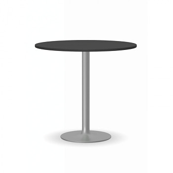 Konferenční stůl kruhový průměr  800x 725, antracit, podnož šedá, FILIP